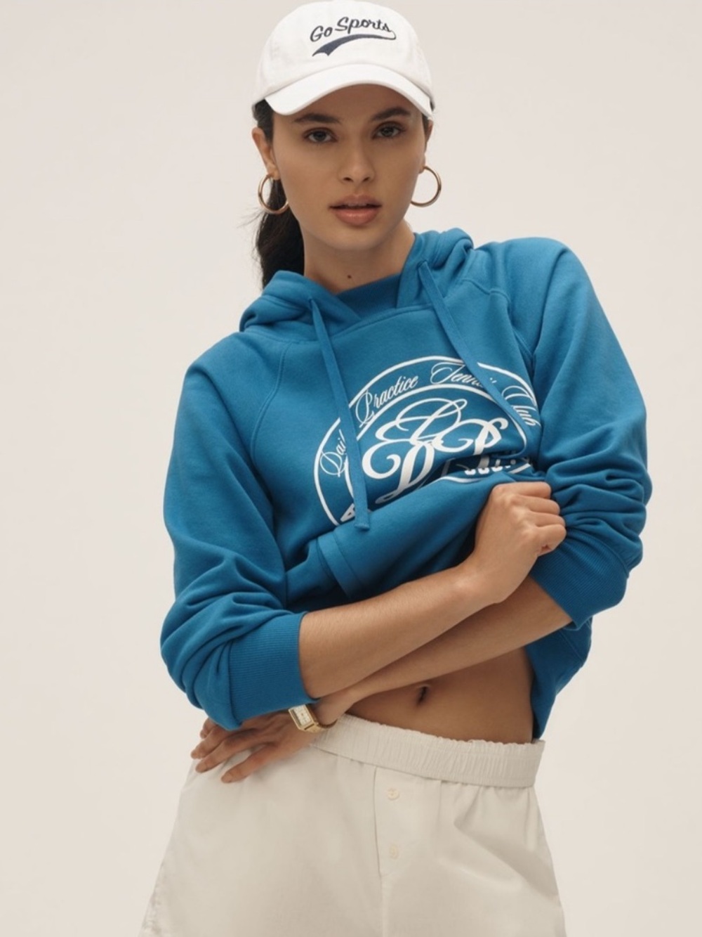 Anthropologie x Daily Practice Cotton Blend Graphic Hoodie - Size XXS - BNWT